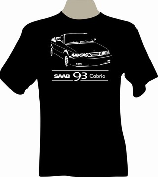 KOSZULKA T-shirt z nadrukiem fana Saab 9-3 Cabrio