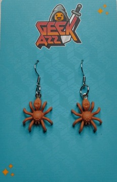 kolczyki Lego z klocków pająk 29111 Halloween DIY
