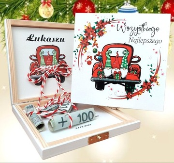 БЕЛАЯ денежная коробка Подарок на День Святого Николая