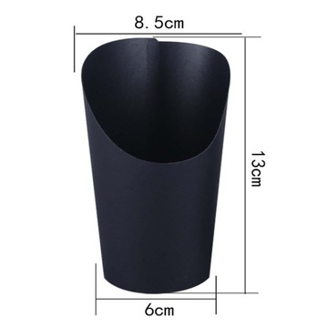 100 коробок для попкорна, держатель для стаканчиков из крафт-бумаги, утолщенный для мяса, черный