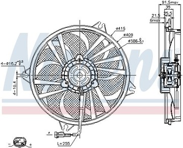 VENTILÁTOR CHLADIČŮ 85605 NISSENS CITROEN PEUGEOT