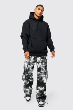 KAPTUR KIESZONKA CAG NG2__M BOOHOO CZARNA BLUZA OVERSIZE