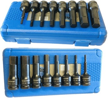 Quatros Nasadki udarowe imbus zestaw 5-19mm XL