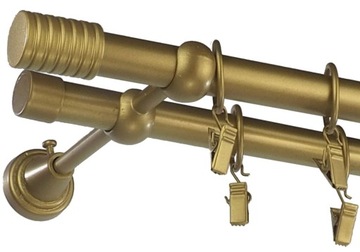 Карниз металлический, диаметр 19, двойной, 460 см.
