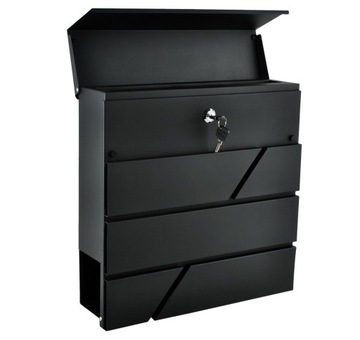 Почтовый ящик SEVERNO Home&Office с газетой, оттенки серого