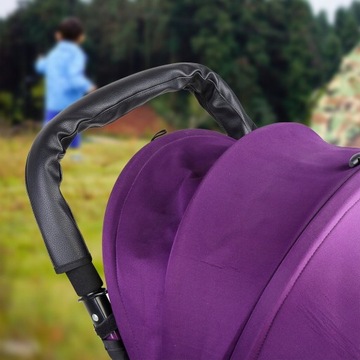 КОЖАНЫЙ ЧЕХОЛ НА РУЧКУ КОЛЯСКИ,ЧЕХОЛ НА РУЧКУ 53Х12СМ