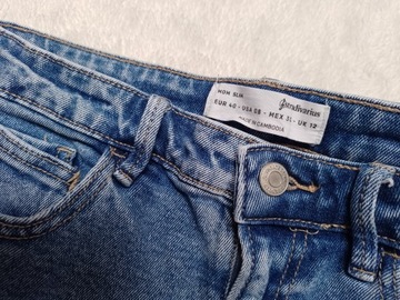 Spodnie jeans damskie Stradivarius Mom Slim eur 40 uk 12 niebieskie