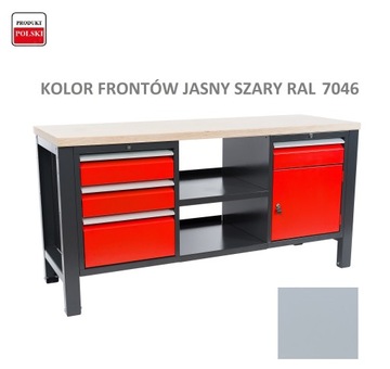 Stół warsztatowy do garażu narzędziowy ślusarski szuflady KOLORY półki
