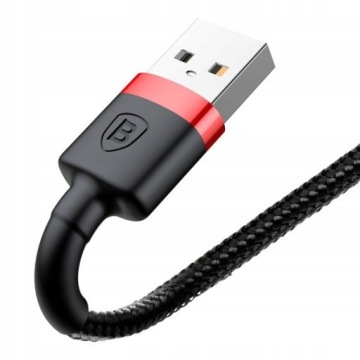 USB-кабель — Apple Lightning Baseus Cafule 2.4A 0,5м Черный и красный