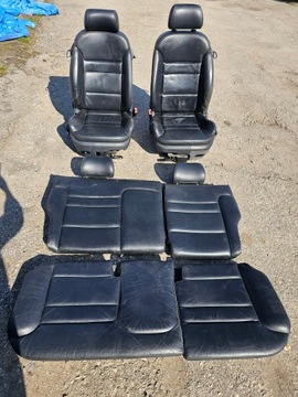 FOTEL FOTELE KANAPA SKÓRA CZARNY VW AUDI A3 8L 96' 3D