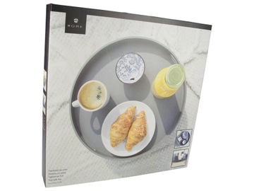 Круглый поднос для кровати СТОЛ 45см ГРАФИТ