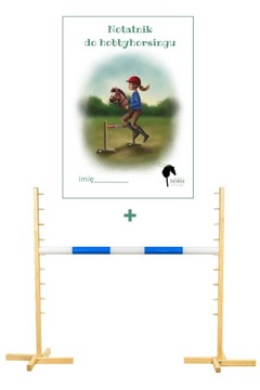 Przeszkoda Hobby Horse niebieski drąg + gratis notatnik do hobbyhorsingu