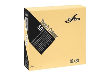 Serwetki papierowe INFIBRA TOUCH SYSTEM EFFECT, ECRU, 33x33cm, 2w, 50szt
