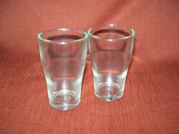 SZKLANE LITERATKI - GRUBE SZKŁO - ATLAS- 2 szt