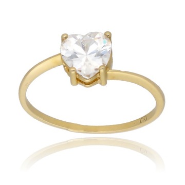 Złoty pierścionek zaręczyny serce r 17 585 1,65 g