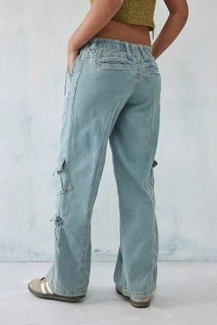 Urban Outfitters NH5 igr niebieskie spodnie jeans kieszenie M