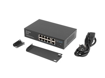 КОММУТАТОРНАЯ СТОЙКА 10 футов 19 футов 8x 100 МБ POE 120 Вт + 2x 1 ГБ