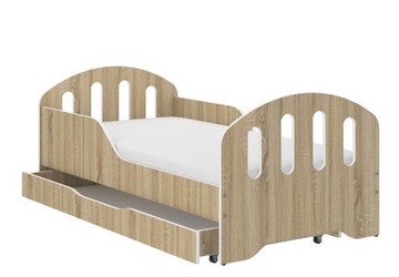 Łóżeczko SMILE dziecięce 160x80 +materac + szuflada ! Białe