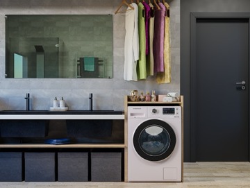 ШКАФ ДЛЯ СТИРАЛЬНОЙ МАШИНЫ POLA NP В ВАННОЙ - ДУБ СОНОМА