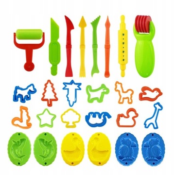 26SZT CIASTOLINA PLAY DOH TOUCH AKCESORIA FORMY