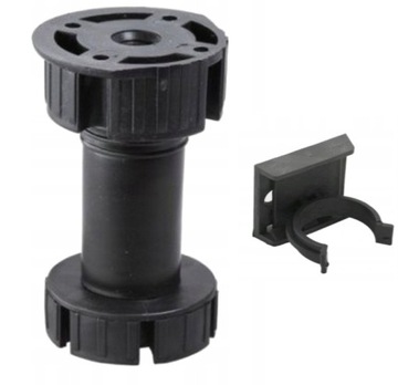 NÓŻKA STOPKA MEBLOWA KUCHENNA CZARNA H 150 MM + KLIP