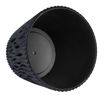 ЦВЕТОЧНЫЙ ГОРШОК ДЕКОРАТИВНЫЙ АЖУРНАЯ КРЫШКА 22.5СМ ПЕСОЧНО-АНТРАЦИТОВЫЙ СО ВСТАВКОЙ 5Л