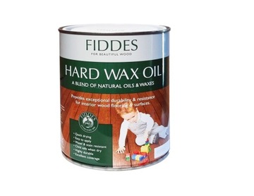FIDDES Twardy Olejowosk do podłóg mebli HARD WAX OIL bezbarwny PÓŁPOŁYSK 1L
