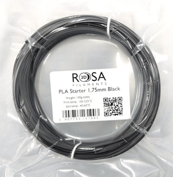 PLA Starter 1,75mm Black 100g