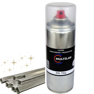 Lakier farba w sprayu do aluminium RAL 7002 Połysk