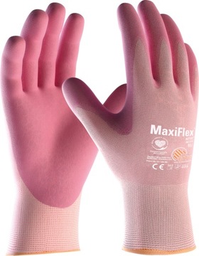 Rękawice ROBOCZE MONTAŻOWE ULTRALEKKIE Z ALOESEM MaxiFlex Active RÓŻOW r. 8
