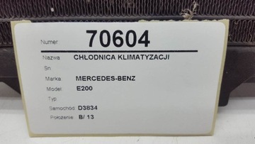 CHLADIČ KLIMATIZACE MERCEDES W210 E200 2000