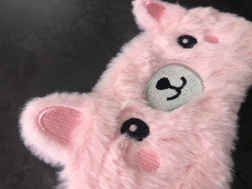 МАСКА ДЛЯ ВЕК ДЛЯ СНА РЕЛАКСАЦИЯ СНА плюшевый мишка розовый OLDMAN PLUSH