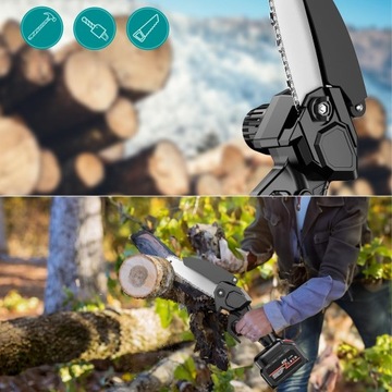 МИНИ ЦЕПНАЯ ПИЛА ДЛЯ ВЕТОК АККУМУЛЯТОРНАЯ ПИЛА 48В аккумулятор