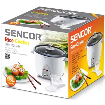 Кастрюля для приготовления риса с овощами RICE COOKER 1,5 л 500 Вт черный Sencor SRM 1001BK