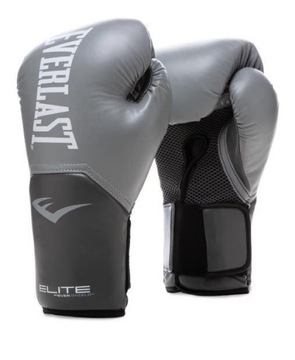 СЕРЫЕ БОКСЕРСКИЕ ПЕРЧАТКИ EVERLAST ELITE 2, 12 унций.