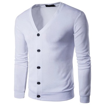 2023 Men's V-Neck Sweatercoat Male Sweater Slim Fi