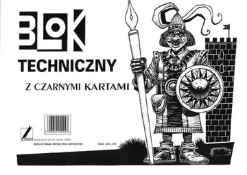 Blok techniczny A4 - czarne kartki
