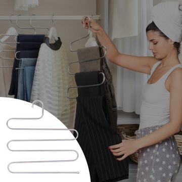 ВЕШАЛКА ДЛЯ БРЮК ДЛЯ ГАРДЕРОБА, 5 ПАР, ЖИДКАЯ