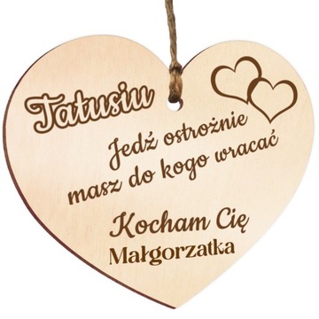 Dzień ojca TATY prezent ZAWIESZKA DO AUTA M
