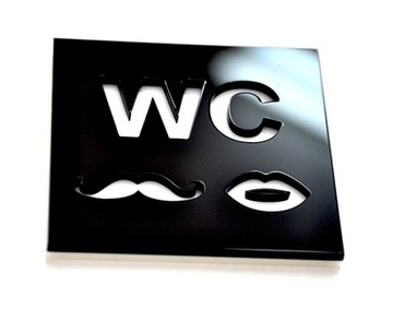 Унитаз, Пиктограмма, Мужской и женский, дополнительное оргстекло!