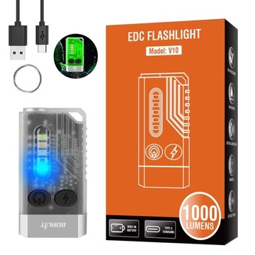 Фонарик EDC V10 Люминесцентный фонарик-брелок V10