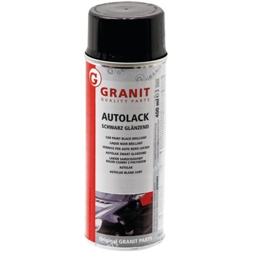Lakier samochodowy czarny błyszczący, spray 400ml 320320019 GRANIT