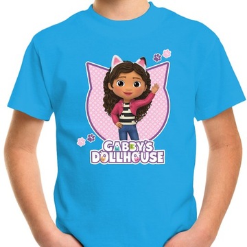 T-SHIRT KOSZULKA DLA DZIECKA KOCI DOMEK GABI 128 SUPER JAKOŚĆ