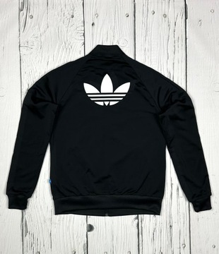 ADIDAS ORIGINALS Bluza Track Rozpinana Damska Duże Logo na Plecach r. XS