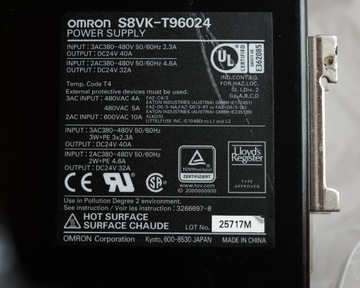 Zasilacz 960W 24VDC/40A 400VAC Omron S8VK-T96024