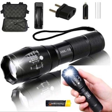 LATARKA CZOŁÓWKA CZOŁOWA ZOOM TAKTYCZNA LED XML T6