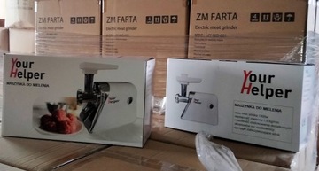 Мясорубка для кухни - белая электрическая 1300вт +бесплатно