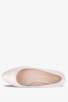 ТУФЛИ ЖЕМЧУЖНЫЕ, НИЗКИЙ КАБЛУК, КАБЛУК, КОЖАНАЯ Стелька, МОДНЫЕ, размер 40