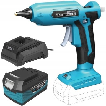DEDRA PISTOLET DO KLEJU AKUMULATOROWY 18V + 4Ah
