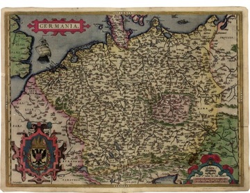 NIEMCY Mapa 60x80cm 1592r. M12